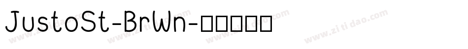 JustoSt-BrWn字体转换