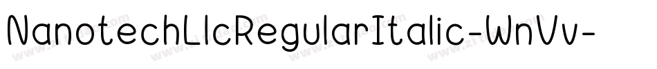NanotechLlcRegularItalic-WnVv字体转换