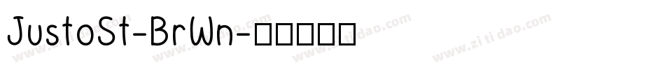 JustoSt-BrWn字体转换