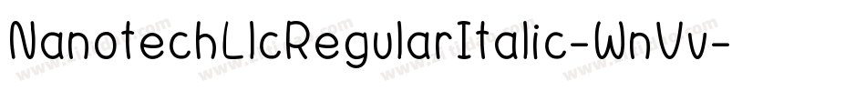 NanotechLlcRegularItalic-WnVv字体转换