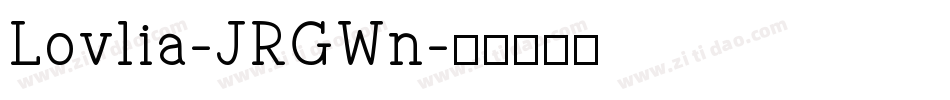 Lovlia-JRGWn字体转换