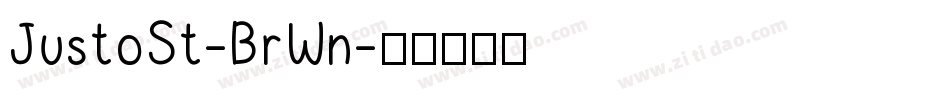 JustoSt-BrWn字体转换