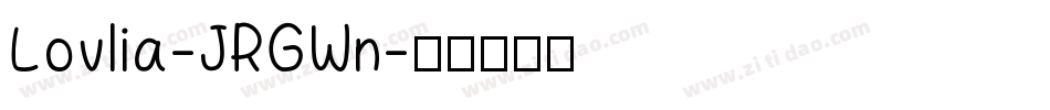 Lovlia-JRGWn字体转换