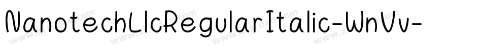 NanotechLlcRegularItalic-WnVv字体转换