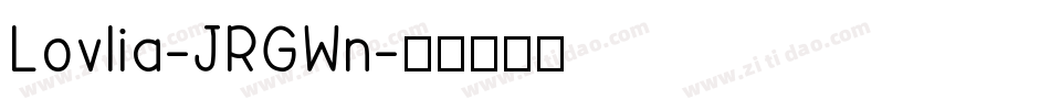 Lovlia-JRGWn字体转换