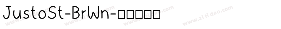 JustoSt-BrWn字体转换