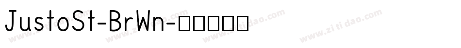 JustoSt-BrWn字体转换