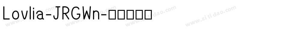Lovlia-JRGWn字体转换