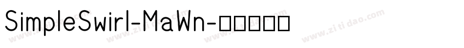 SimpleSwirl-MaWn字体转换