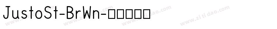 JustoSt-BrWn字体转换
