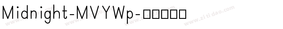 Midnight-MVYWp字体转换