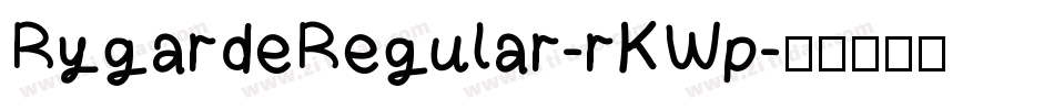 RygardeRegular-rKWp字体转换