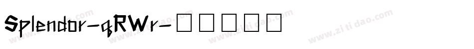 Splendor-qRWr字体转换 Splendor-qRWr字体转换