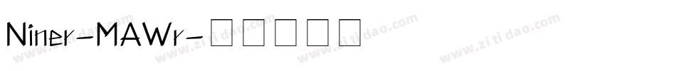 Niner-MAWr字体转换