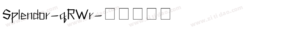 Splendor-qRWr字体转换 Splendor-qRWr字体转换