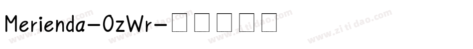 Merienda-0zWr字体转换