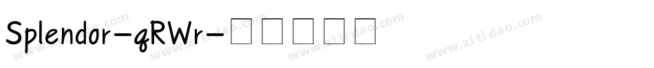 Splendor-qRWr字体转换