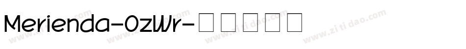 Merienda-0zWr字体转换