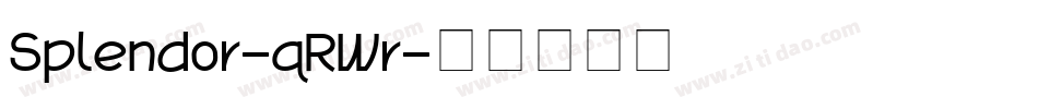 Splendor-qRWr字体转换