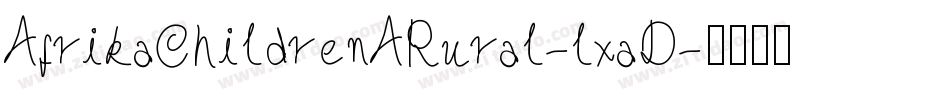 AfrikaChildrenARural-lxaD字体转换