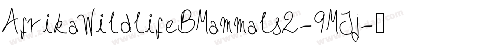AfrikaWildlifeBMammals2-9MJj字体转换