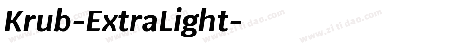 Krub-ExtraLight字体转换
