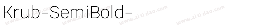 Krub-SemiBold字体转换