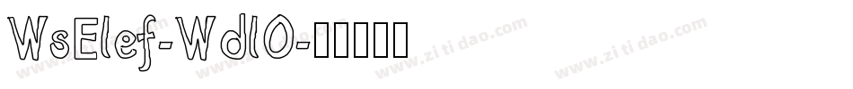 WsElef-WdlO字体转换