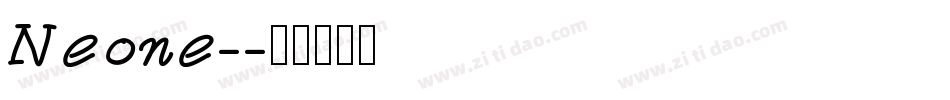 Neone-字体转换