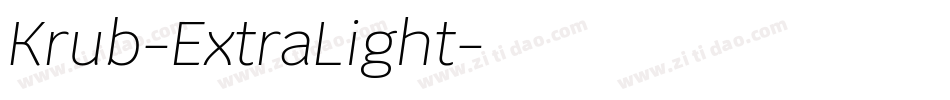 Krub-ExtraLight字体转换