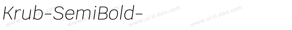 Krub-SemiBold字体转换