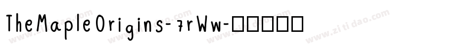 TheMapleOrigins-7rWw字体转换