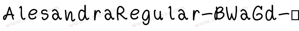 AlesandraRegular-BWaGd字体转换