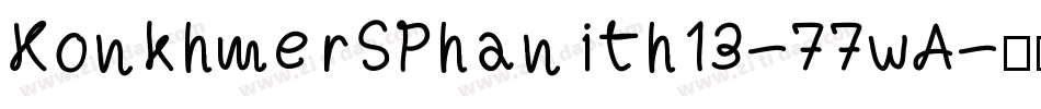 KonkhmerSPhanith13-77wA字体转换