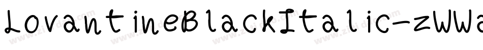 LovantineBlackItalic-zWWa字体转换