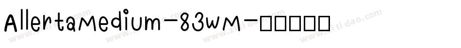 AllertaMedium-83wM字体转换