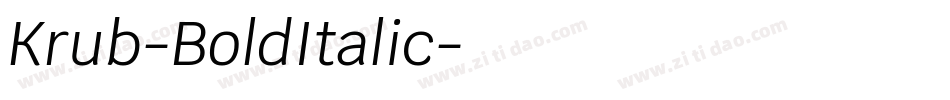 Krub-BoldItalic字体转换