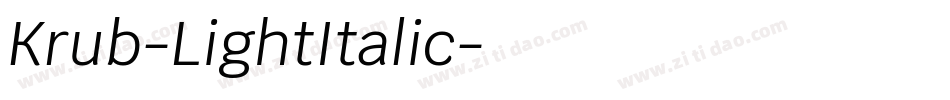 Krub-LightItalic字体转换