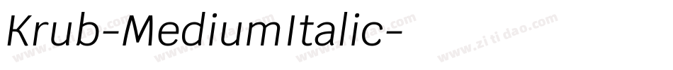 Krub-MediumItalic字体转换
