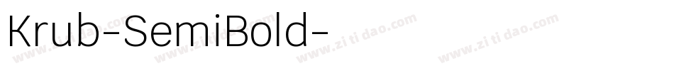 Krub-SemiBold字体转换