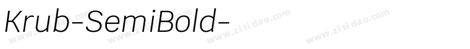 Krub-SemiBold字体转换