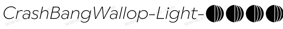 CrashBangWallop-Light字体转换