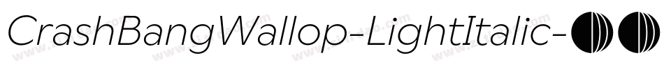 CrashBangWallop-LightItalic字体转换