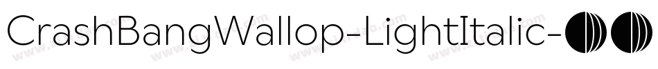 CrashBangWallop-LightItalic字体转换