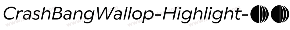 CrashBangWallop-Highlight字体转换