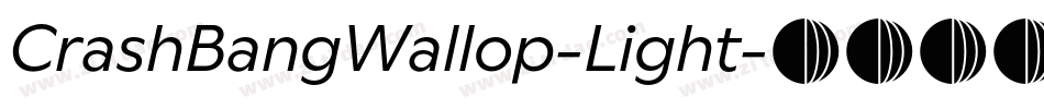CrashBangWallop-Light字体转换