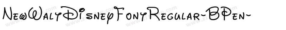 NewWaltDisneyFontRegular-BPen字体转换