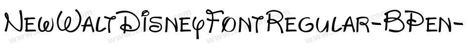 NewWaltDisneyFontRegular-BPen字体转换