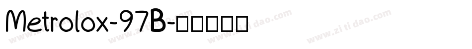 Metrolox-97B字体转换