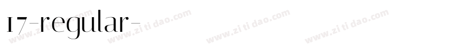17-regular字体转换